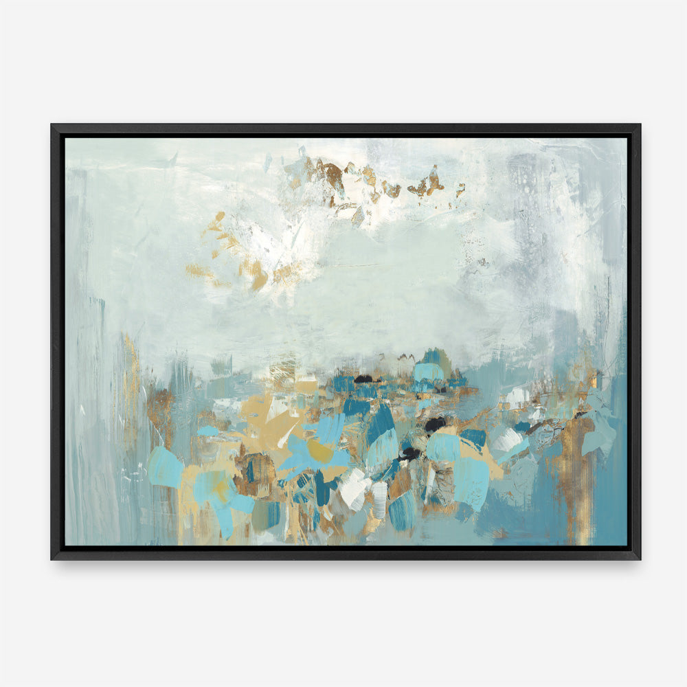 Shop Nu Bleu Canvas Print a painted abstract themed framed canvas wall art print from The Print Emporium artwork collection - Buy Australian made fine art painting style stretched canvas prints for the home and your interior decor space, TPE-PC-BC055-CA-35X46-NF