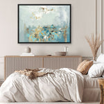 Shop Nu Bleu Canvas Print a painted abstract themed framed canvas wall art print from The Print Emporium artwork collection - Buy Australian made fine art painting style stretched canvas prints for the home and your interior decor space, TPE-PC-BC055-CA-35X46-NF