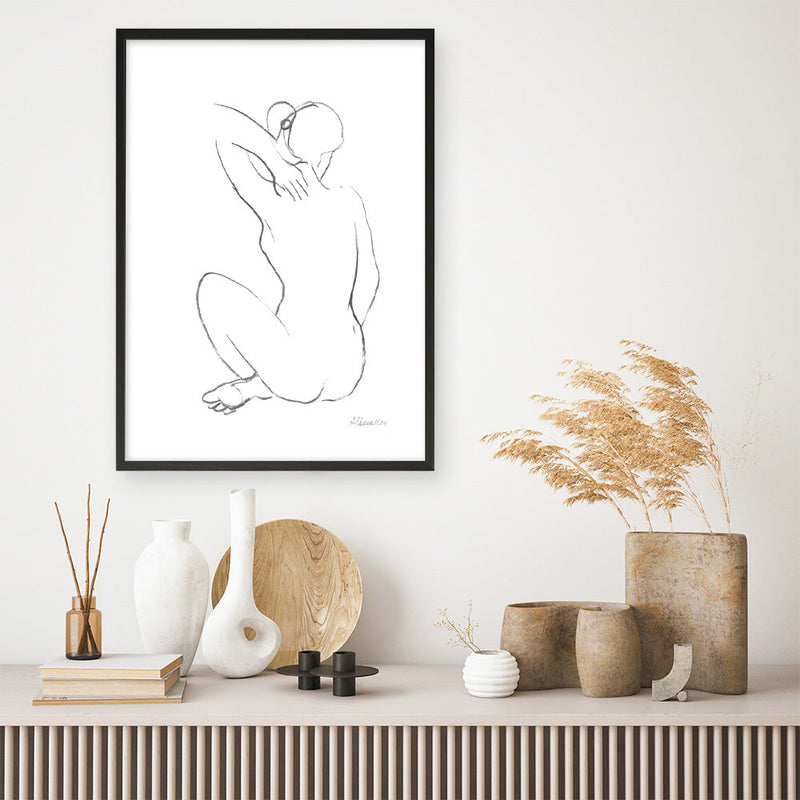 Shop Nude Sketch I Art Print a painted abstract themed wall art print from The Print Emporium wall artwork collection - Buy Australian made fine art painting style poster and framed prints for the home and your interior decor room, TPE-WA-54057-AP