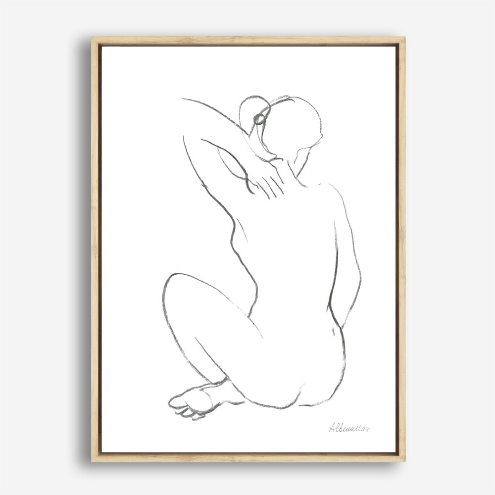 Shop Nude Sketch I Canvas Print a painted abstract themed framed canvas wall art print from The Print Emporium artwork collection - Buy Australian made fine art painting style stretched canvas prints for the home and your interior decor space, TPE-WA-54057-CA-35X46-NF