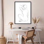 Shop Nude Sketch I Canvas Print a painted abstract themed framed canvas wall art print from The Print Emporium artwork collection - Buy Australian made fine art painting style stretched canvas prints for the home and your interior decor space, TPE-WA-54057-CA-35X46-NF