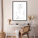 Shop Nude Sketch I Canvas Print a painted abstract themed framed canvas wall art print from The Print Emporium artwork collection - Buy Australian made fine art painting style stretched canvas prints for the home and your interior decor space, TPE-WA-54057-CA-35X46-NF