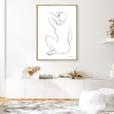 Shop Nude Sketch I Canvas Print a painted abstract themed framed canvas wall art print from The Print Emporium artwork collection - Buy Australian made fine art painting style stretched canvas prints for the home and your interior decor space, TPE-WA-54057-CA-35X46-NF