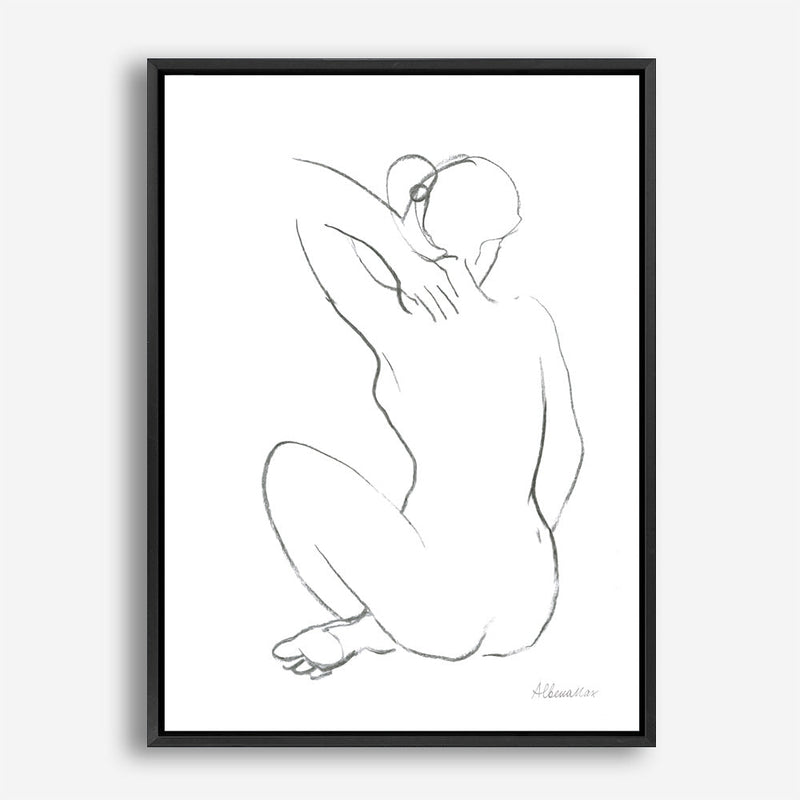 Shop Nude Sketch I Canvas Print a painted abstract themed framed canvas wall art print from The Print Emporium artwork collection - Buy Australian made fine art painting style stretched canvas prints for the home and your interior decor space, TPE-WA-54057-CA-35X46-NF