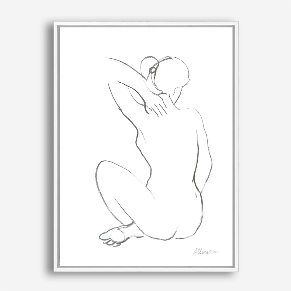 Shop Nude Sketch I Canvas Print a painted abstract themed framed canvas wall art print from The Print Emporium artwork collection - Buy Australian made fine art painting style stretched canvas prints for the home and your interior decor space, TPE-WA-54057-CA-35X46-NF