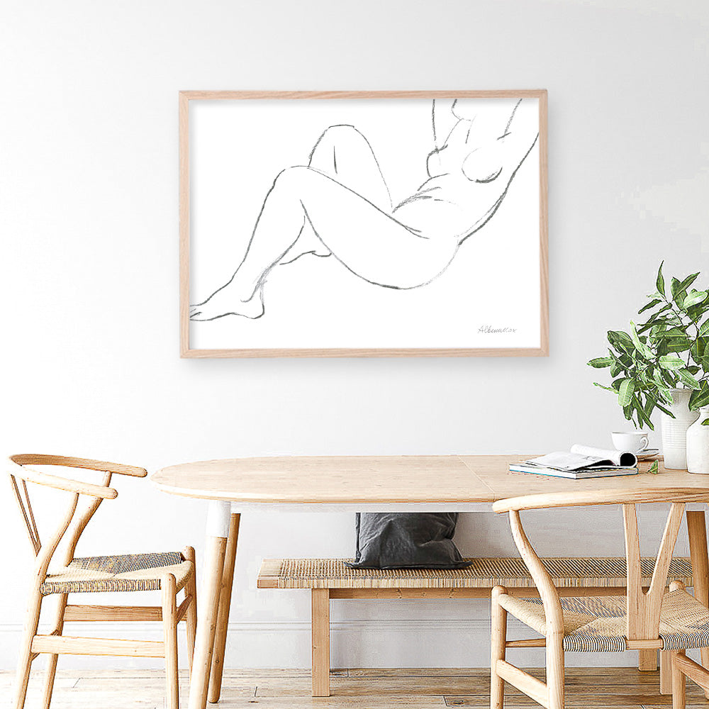 Shop Nude Sketch II Art Print a painted abstract themed wall art print from The Print Emporium wall artwork collection - Buy Australian made fine art painting style poster and framed prints for the home and your interior decor room, TPE-WA-54058-AP
