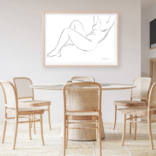 Shop Nude Sketch II Art Print a painted abstract themed wall art print from The Print Emporium wall artwork collection - Buy Australian made fine art painting style poster and framed prints for the home and your interior decor room, TPE-WA-54058-AP