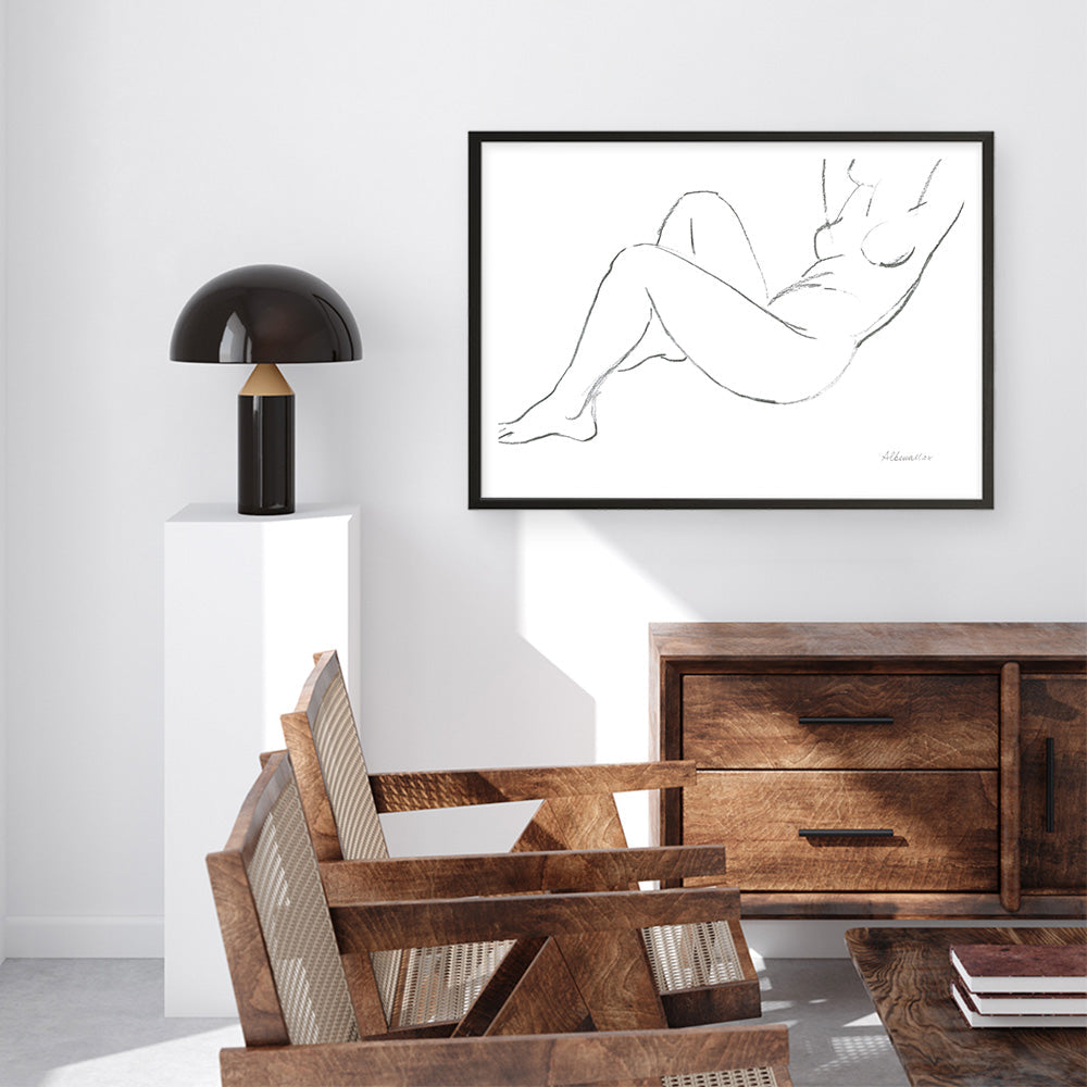 Shop Nude Sketch II Art Print a painted abstract themed wall art print from The Print Emporium wall artwork collection - Buy Australian made fine art painting style poster and framed prints for the home and your interior decor room, TPE-WA-54058-AP