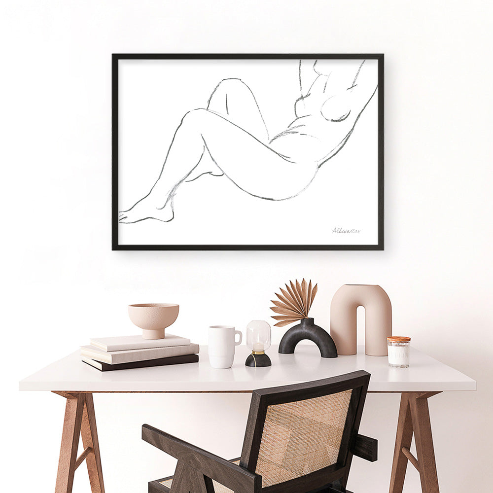 Shop Nude Sketch II Art Print a painted abstract themed wall art print from The Print Emporium wall artwork collection - Buy Australian made fine art painting style poster and framed prints for the home and your interior decor room, TPE-WA-54058-AP