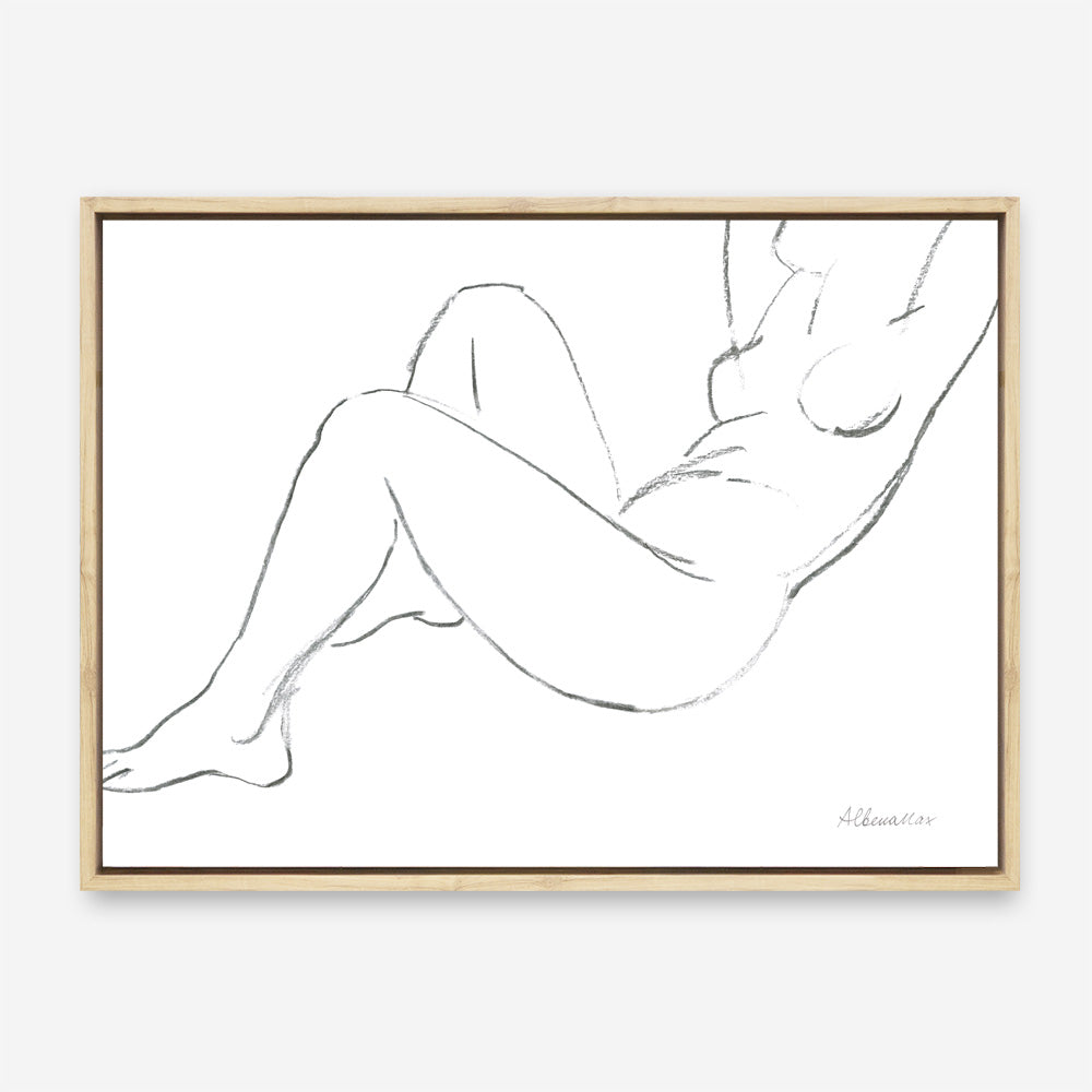 Shop Nude Sketch II Canvas Print a painted abstract themed framed canvas wall art print from The Print Emporium artwork collection - Buy Australian made fine art painting style stretched canvas prints for the home and your interior decor space, TPE-WA-54058-CA-35X46-NF
