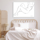 Shop Nude Sketch II Canvas Print a painted abstract themed framed canvas wall art print from The Print Emporium artwork collection - Buy Australian made fine art painting style stretched canvas prints for the home and your interior decor space, TPE-WA-54058-CA-35X46-NF