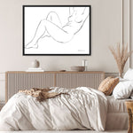 Shop Nude Sketch II Canvas Print a painted abstract themed framed canvas wall art print from The Print Emporium artwork collection - Buy Australian made fine art painting style stretched canvas prints for the home and your interior decor space, TPE-WA-54058-CA-35X46-NF