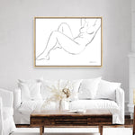 Shop Nude Sketch II Canvas Print a painted abstract themed framed canvas wall art print from The Print Emporium artwork collection - Buy Australian made fine art painting style stretched canvas prints for the home and your interior decor space, TPE-WA-54058-CA-35X46-NF