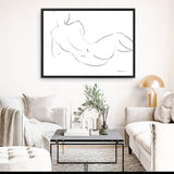 Shop Nude Sketch III Canvas Print a painted abstract themed framed canvas wall art print from The Print Emporium artwork collection - Buy Australian made fine art painting style stretched canvas prints for the home and your interior decor space, TPE-WA-54059-CA-35X46-NF