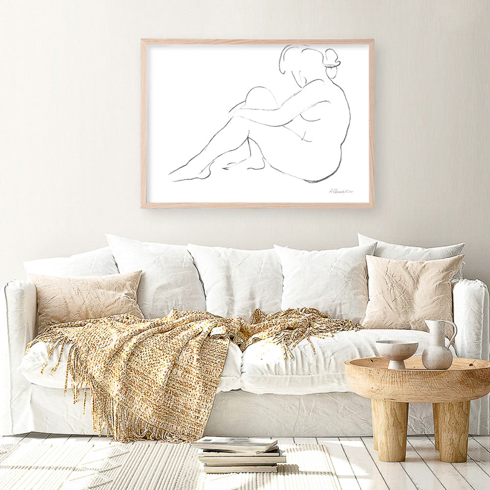 Shop Nude Sketch IV Art Print a painted abstract themed wall art print from The Print Emporium wall artwork collection - Buy Australian made fine art painting style poster and framed prints for the home and your interior decor room, TPE-WA-54060-AP