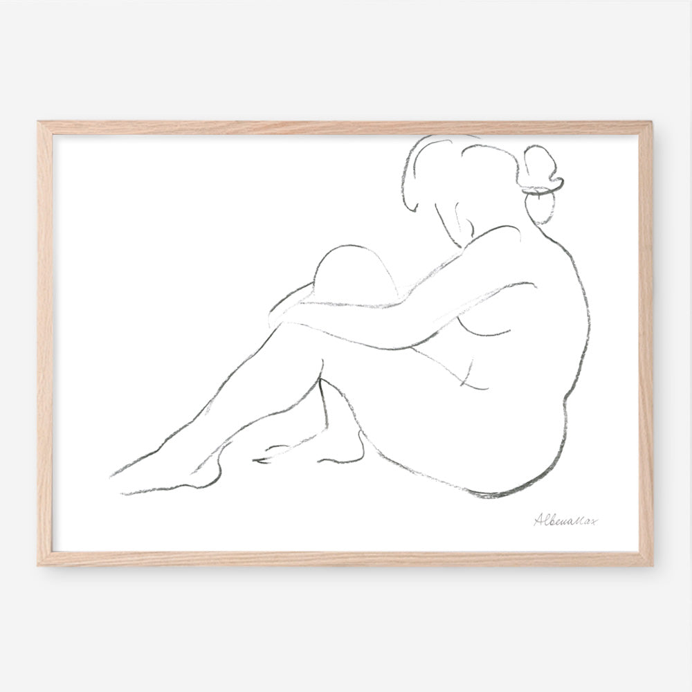 Shop Nude Sketch IV Art Print a painted abstract themed wall art print from The Print Emporium wall artwork collection - Buy Australian made fine art painting style poster and framed prints for the home and your interior decor room, TPE-WA-54060-AP