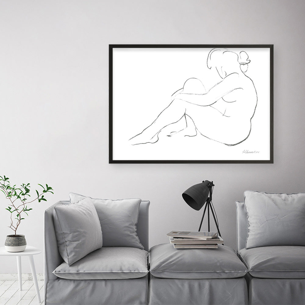 Shop Nude Sketch IV Art Print a painted abstract themed wall art print from The Print Emporium wall artwork collection - Buy Australian made fine art painting style poster and framed prints for the home and your interior decor room, TPE-WA-54060-AP
