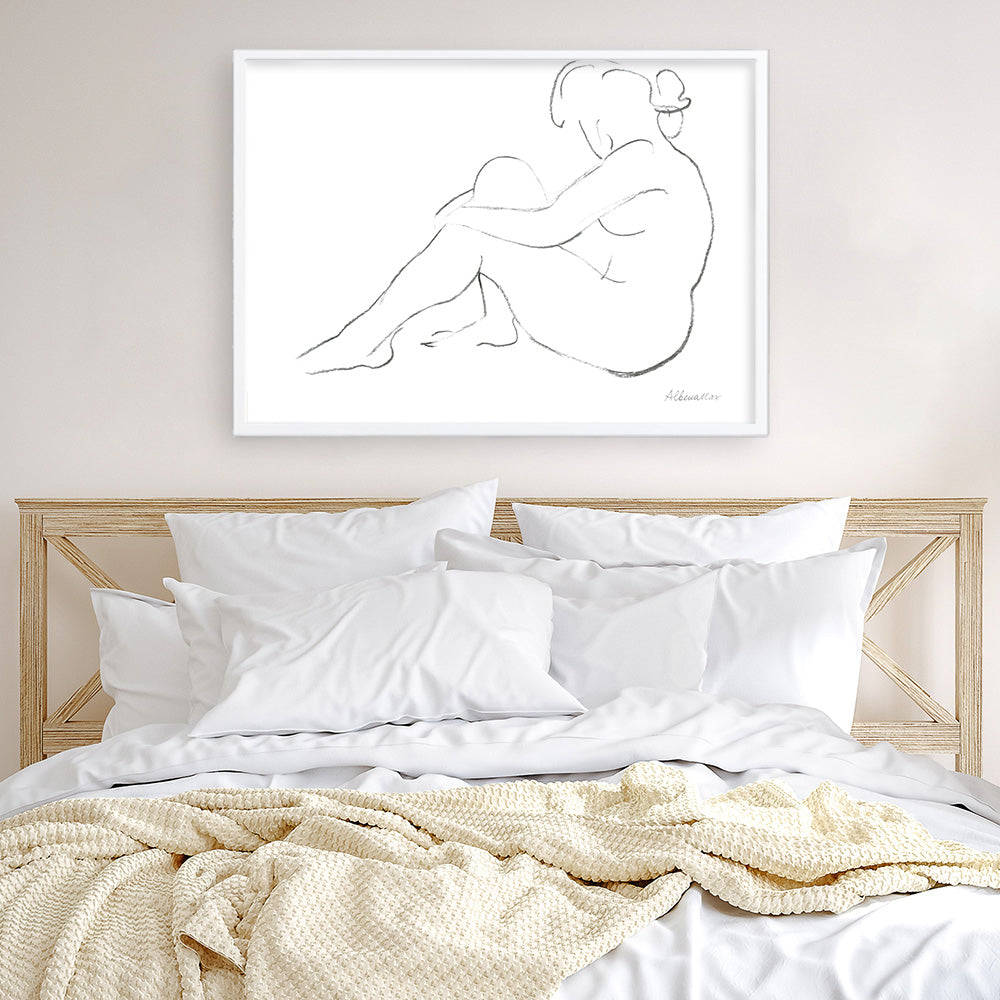 Shop Nude Sketch IV Art Print a painted abstract themed wall art print from The Print Emporium wall artwork collection - Buy Australian made fine art painting style poster and framed prints for the home and your interior decor room, TPE-WA-54060-AP