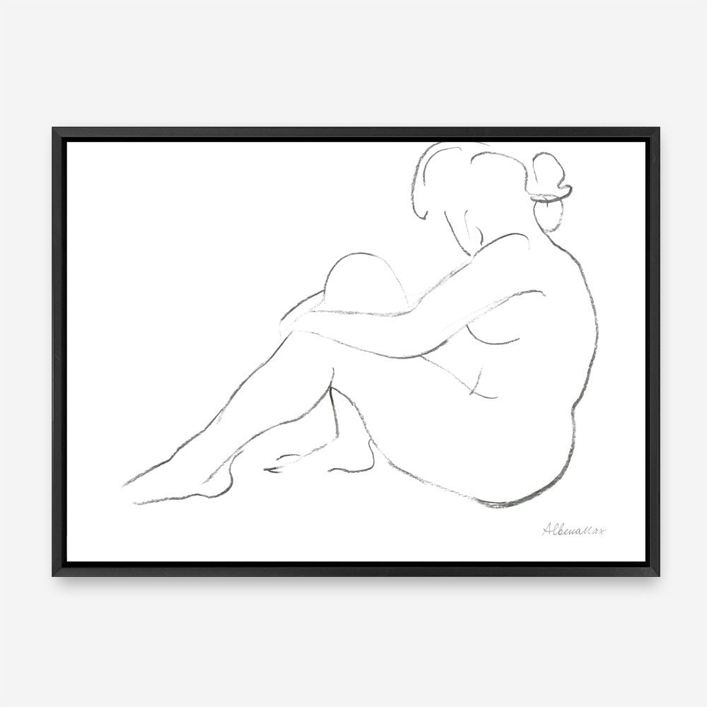 Shop Nude Sketch IV Canvas Print a painted abstract themed framed canvas wall art print from The Print Emporium artwork collection - Buy Australian made fine art painting style stretched canvas prints for the home and your interior decor space, TPE-WA-54060-CA-35X46-NF
