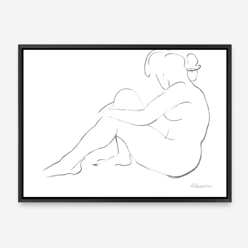 Shop Nude Sketch IV Canvas Print a painted abstract themed framed canvas wall art print from The Print Emporium artwork collection - Buy Australian made fine art painting style stretched canvas prints for the home and your interior decor space, TPE-WA-54060-CA-35X46-NF