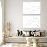 Shop Nude Sketch IV Canvas Print a painted abstract themed framed canvas wall art print from The Print Emporium artwork collection - Buy Australian made fine art painting style stretched canvas prints for the home and your interior decor space, TPE-WA-54060-CA-35X46-NF