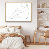 Shop Nude Sketch IV Canvas Print a painted abstract themed framed canvas wall art print from The Print Emporium artwork collection - Buy Australian made fine art painting style stretched canvas prints for the home and your interior decor space, TPE-WA-54060-CA-35X46-NF