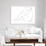 Shop Nude Sketch IV Canvas Print a painted abstract themed framed canvas wall art print from The Print Emporium artwork collection - Buy Australian made fine art painting style stretched canvas prints for the home and your interior decor space, TPE-WA-54060-CA-35X46-NF