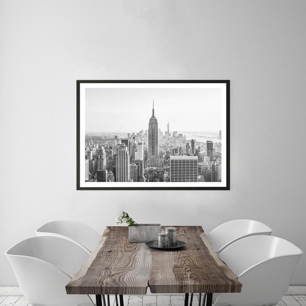 Shop Nyc Skyline B&W Photo Art Print a photography wall art print from The Print Emporium wall artwork collection - Buy Australian made fine art poster and framed prints for the home and your interior decor room, TPE-296-AP