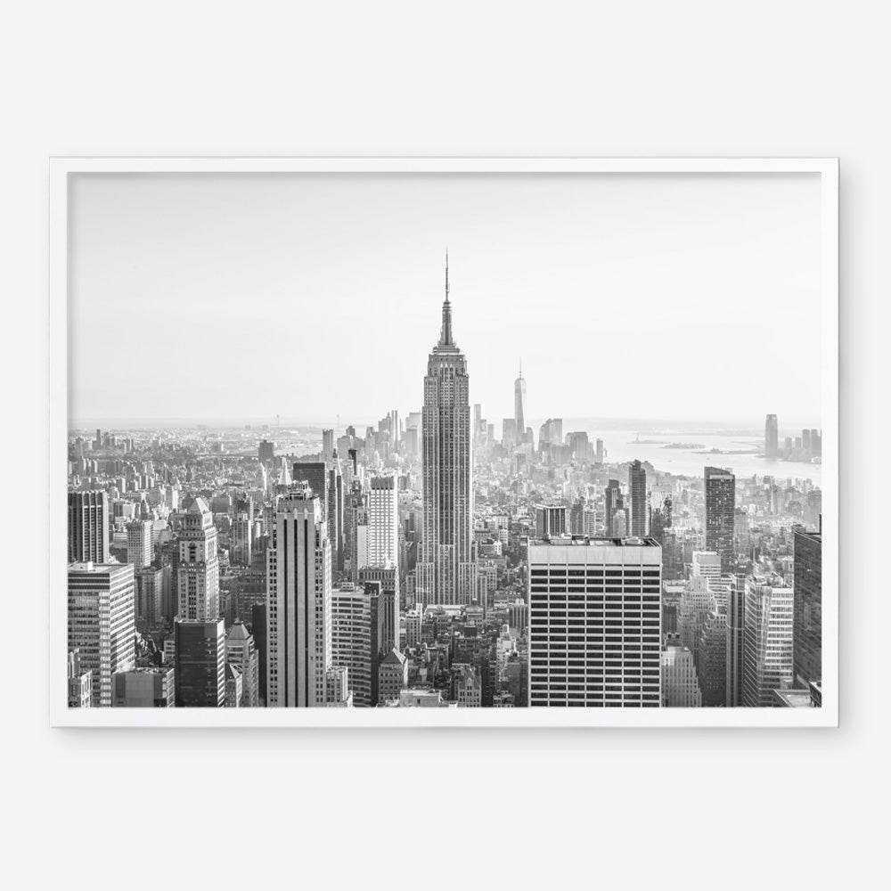 Shop Nyc Skyline B&W Photo Art Print a photography wall art print from The Print Emporium wall artwork collection - Buy Australian made fine art poster and framed prints for the home and your interior decor room, TPE-296-AP