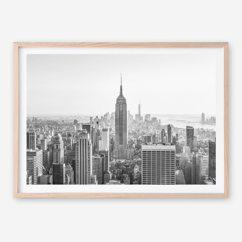 Shop Nyc Skyline B&W Photo Art Print a photography wall art print from The Print Emporium wall artwork collection - Buy Australian made fine art poster and framed prints for the home and your interior decor room, TPE-296-AP