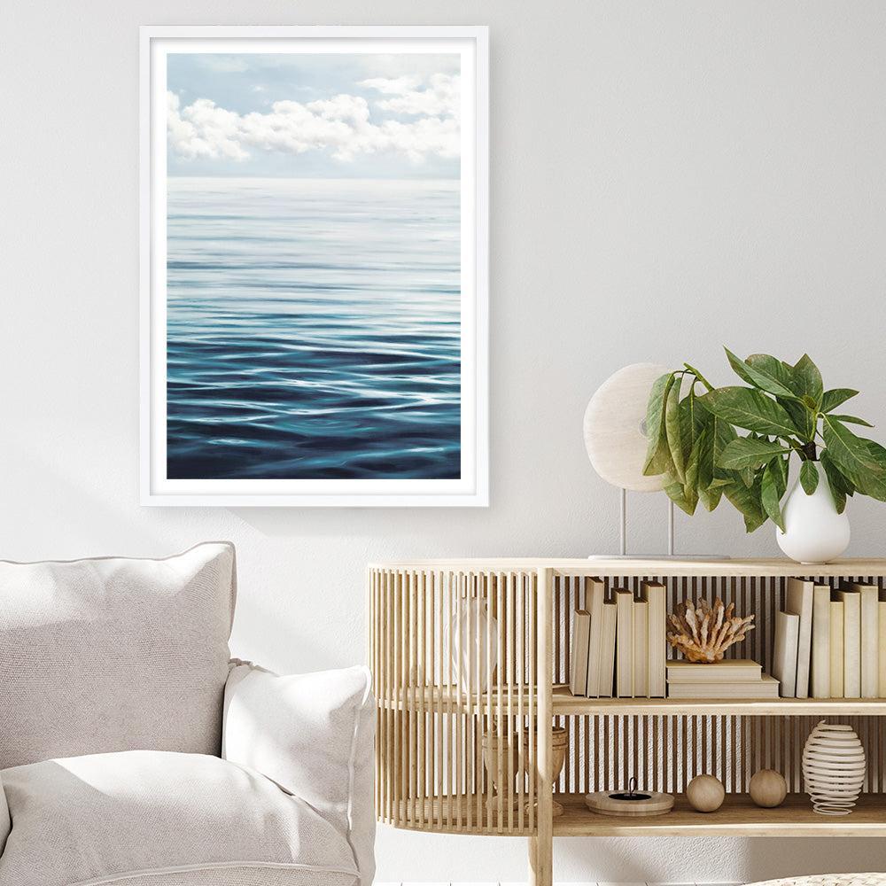 Shop Ocean Horizon Art Print a coastal themed painted wall art print from The Print Emporium wall artwork collection - Buy Australian made fine art painting style poster and framed prints for the home and your interior decor room, TPE-019-AP
