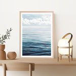 Shop Ocean Horizon Art Print a coastal themed painted wall art print from The Print Emporium wall artwork collection - Buy Australian made fine art painting style poster and framed prints for the home and your interior decor room, TPE-019-AP