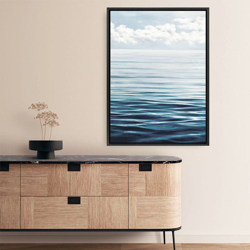Shop Ocean Horizon Canvas Print a coastal themed painted framed canvas wall art print from The Print Emporium artwork collection - Buy Australian made fine art painting style stretched canvas prints for the home and your interior decor space, TPE-019-CA-35X46-NF
