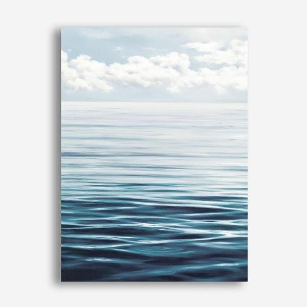 Shop Ocean Horizon Canvas Print a coastal themed painted framed canvas wall art print from The Print Emporium artwork collection - Buy Australian made fine art painting style stretched canvas prints for the home and your interior decor space, TPE-019-CA-35X46-NF