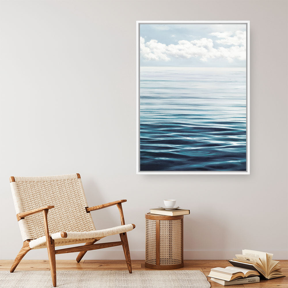 Shop Ocean Horizon Canvas Print a coastal themed painted framed canvas wall art print from The Print Emporium artwork collection - Buy Australian made fine art painting style stretched canvas prints for the home and your interior decor space, TPE-019-CA-35X46-NF