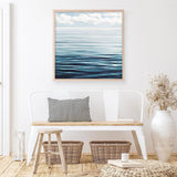 Shop Ocean Horizon (Square) Art Print a coastal themed painted wall art print from The Print Emporium wall artwork collection - Buy Australian made fine art painting style poster and framed prints for the home and your interior decor room, TPE-062-AP