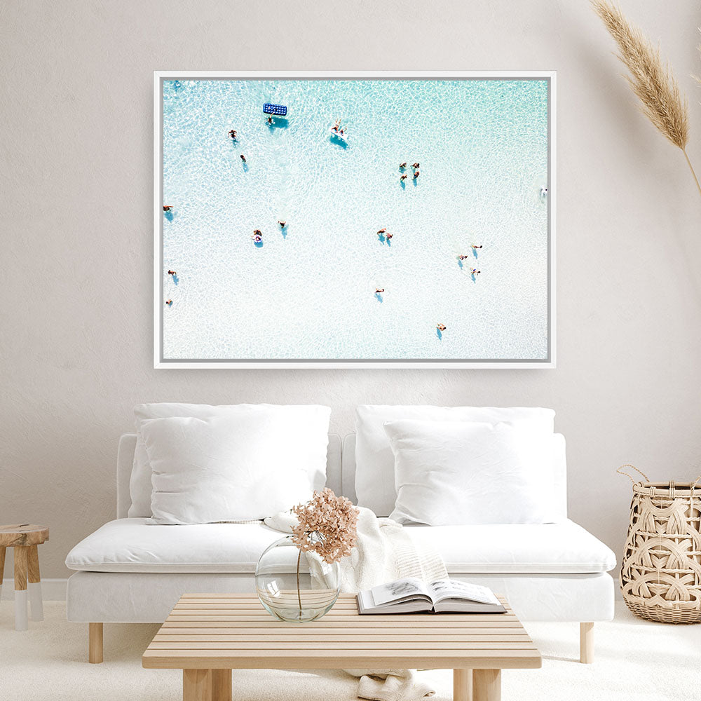 Shop Ocean Play Photo Canvas Print a coastal themed photography framed stretched canvas print from The Print Emporium wall artwork collection - Buy Australian made prints for the home and your interior decor space, TPE-1267-CA-35X46-NF
