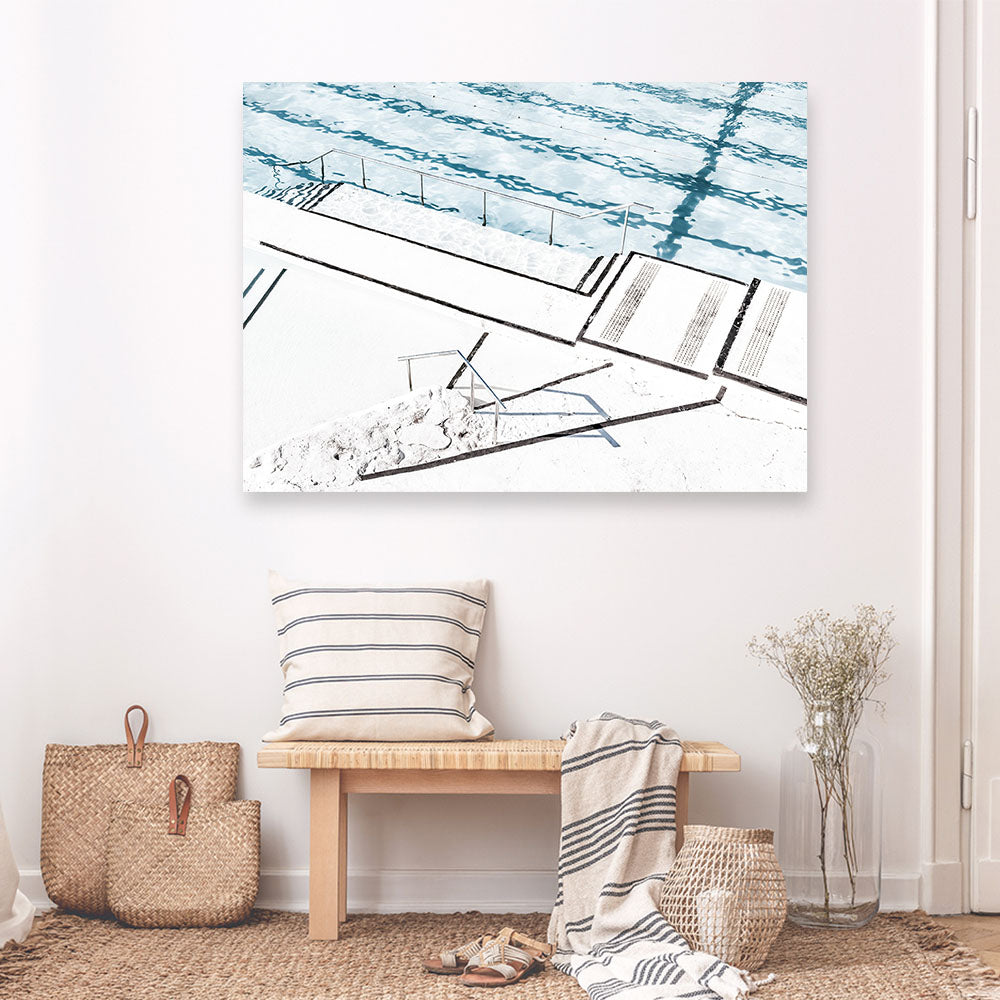 Shop Ocean Pool I Photo Canvas Print a coastal themed photography framed stretched canvas print from The Print Emporium wall artwork collection - Buy Australian made prints for the home and your interior decor space, TPE-547-CA-35X46-NF