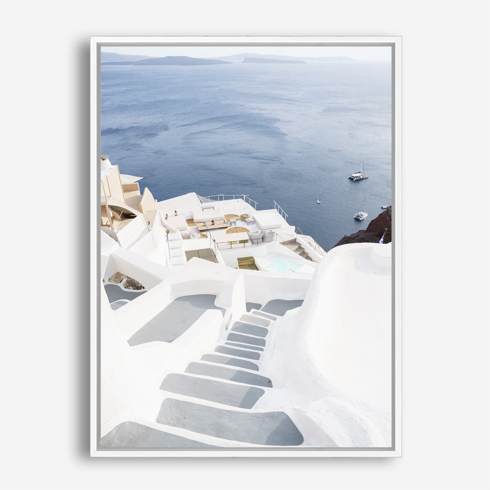 Shop Ocean Stairway Photo Canvas Print a coastal themed photography framed stretched canvas print from The Print Emporium wall artwork collection - Buy Australian made prints for the home and your interior decor space, TPE-1348-CA-35X46-NF