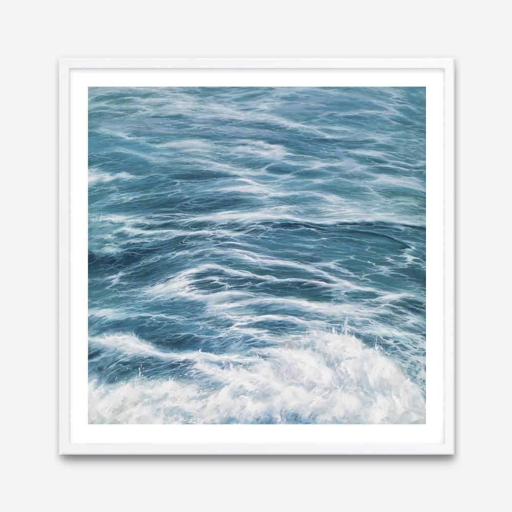 Shop Ocean Swell (Square) Art Print a coastal themed painted wall art print from The Print Emporium wall artwork collection - Buy Australian made fine art painting style poster and framed prints for the home and your interior decor room, TPE-049-AP