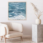 Shop Ocean Swell (Square) Art Print a coastal themed painted wall art print from The Print Emporium wall artwork collection - Buy Australian made fine art painting style poster and framed prints for the home and your interior decor room, TPE-049-AP