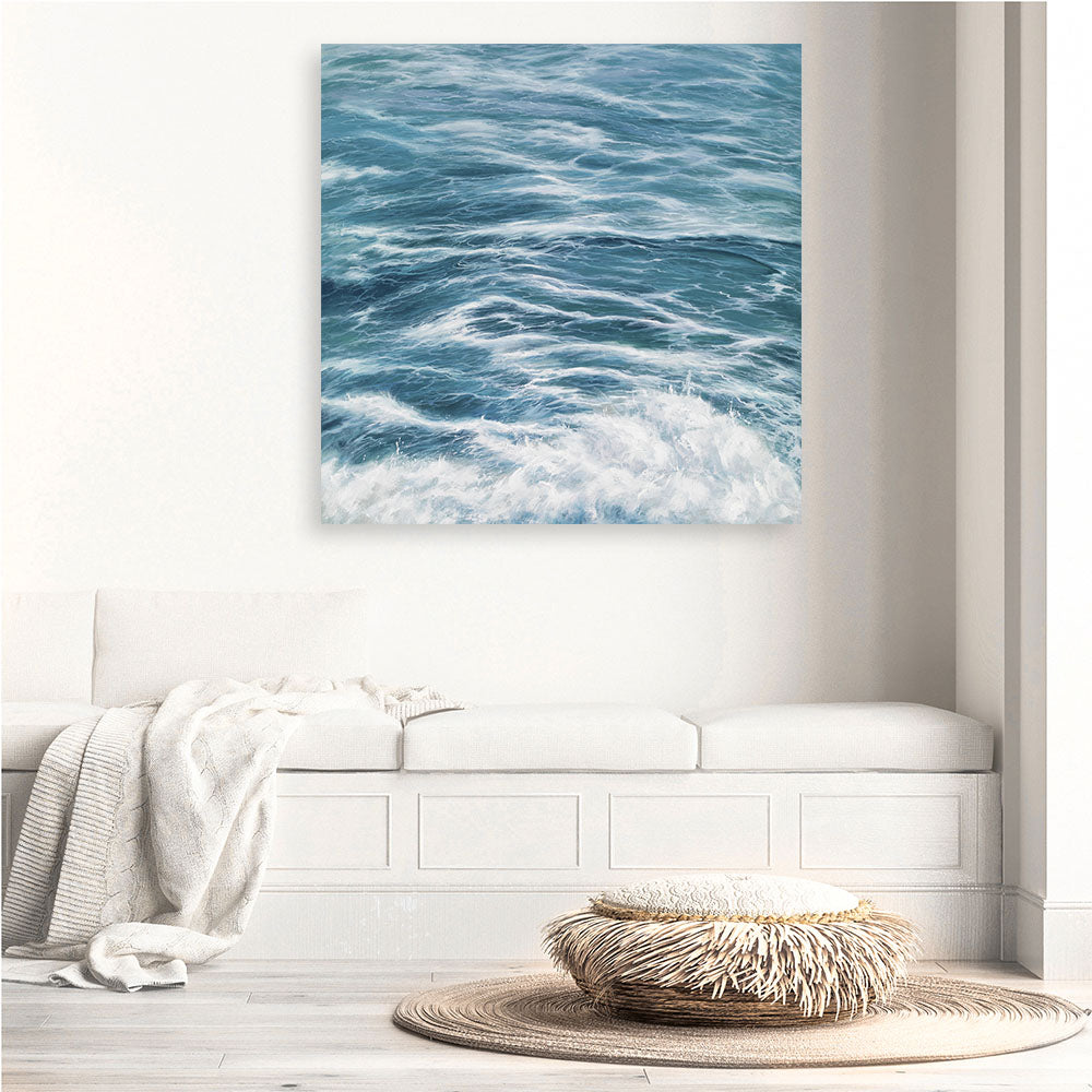 Shop Ocean Swell (Square) Canvas Print a coastal themed painted framed canvas wall art print from The Print Emporium artwork collection - Buy Australian made fine art painting style stretched canvas prints for the home and your interior decor space, TPE-049-CA-40X40-NF