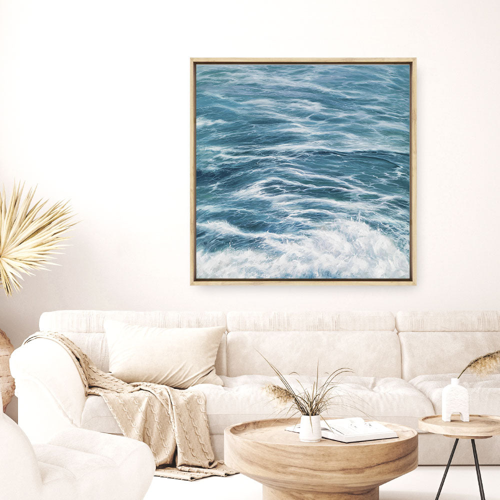 Shop Ocean Swell (Square) Canvas Print a coastal themed painted framed canvas wall art print from The Print Emporium artwork collection - Buy Australian made fine art painting style stretched canvas prints for the home and your interior decor space, TPE-049-CA-40X40-NF