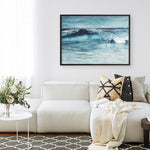 Shop Ocean Wave Art Print a coastal themed painted wall art print from The Print Emporium wall artwork collection - Buy Australian made fine art painting style poster and framed prints for the home and your interior decor room, TPE-033-AP