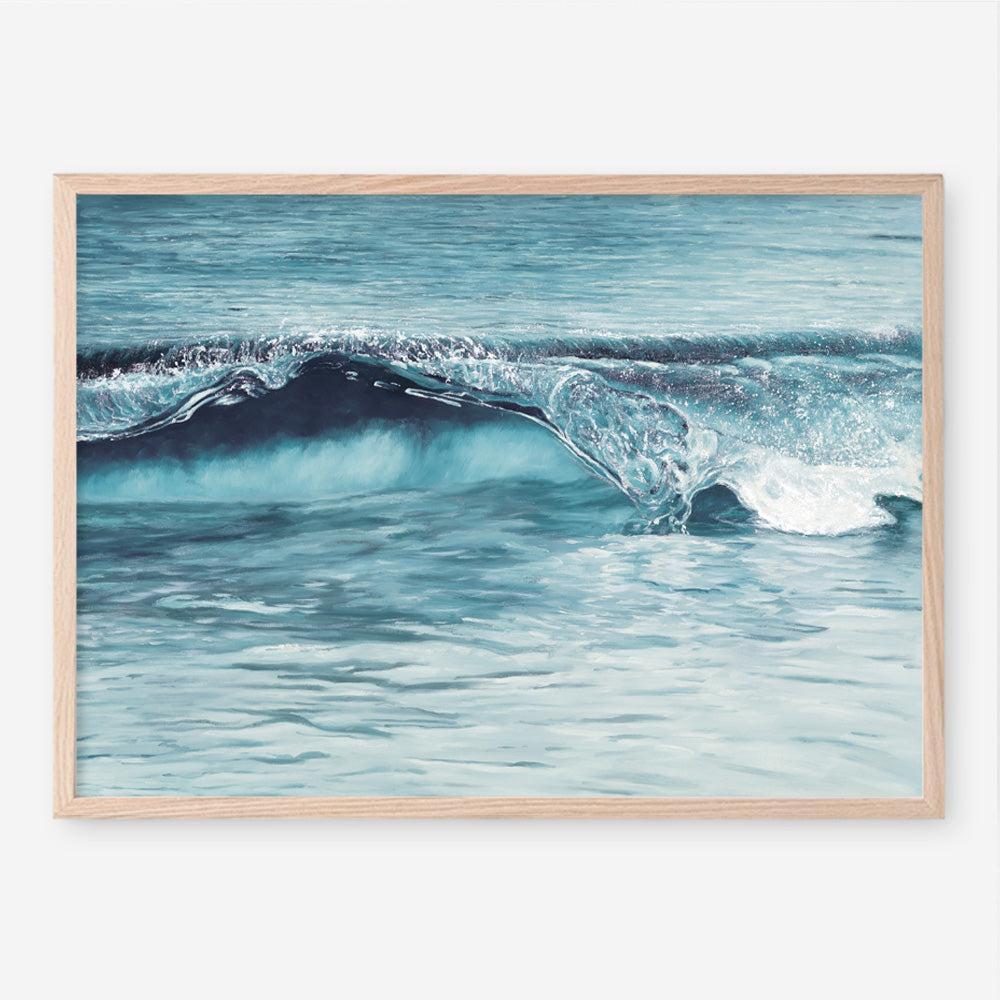 Shop Ocean Wave Art Print a coastal themed painted wall art print from The Print Emporium wall artwork collection - Buy Australian made fine art painting style poster and framed prints for the home and your interior decor room, TPE-033-AP
