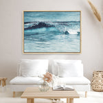 Shop Ocean Wave Canvas Print a coastal themed painted framed canvas wall art print from The Print Emporium artwork collection - Buy Australian made fine art painting style stretched canvas prints for the home and your interior decor space, TPE-033-CA-35X46-NF