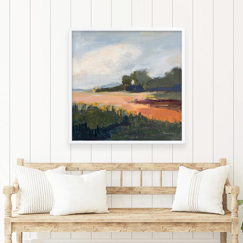Shop Off Woodgate Road (Square) Art Print a painted abstract themed wall art print from The Print Emporium wall artwork collection - Buy Australian made fine art painting style poster and framed prints for the home and your interior decor room, TPE-WA-73716-AP