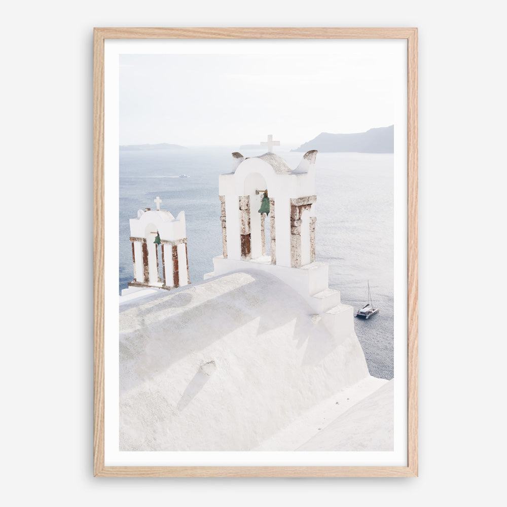 Shop Oia Bells I Photo Art Print a coastal themed photography wall art print from The Print Emporium wall artwork collection - Buy Australian made fine art poster and framed prints for the home and your interior decor, TPE-1330-AP