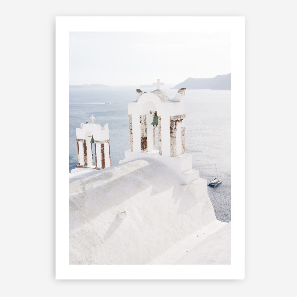 Shop Oia Bells I Photo Art Print a coastal themed photography wall art print from The Print Emporium wall artwork collection - Buy Australian made fine art poster and framed prints for the home and your interior decor, TPE-1330-AP