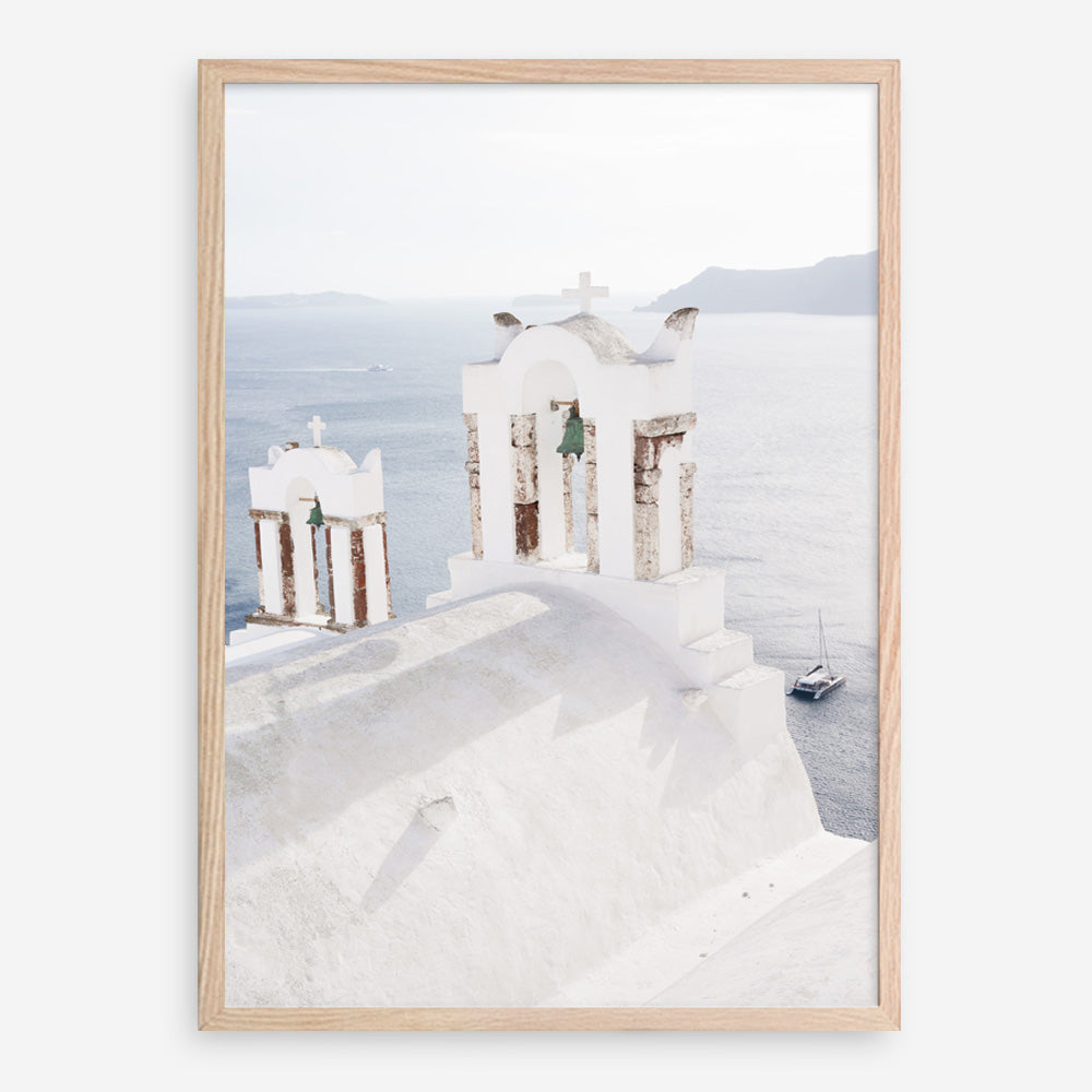 Shop Oia Bells I Photo Art Print a coastal themed photography wall art print from The Print Emporium wall artwork collection - Buy Australian made fine art poster and framed prints for the home and your interior decor, TPE-1330-AP